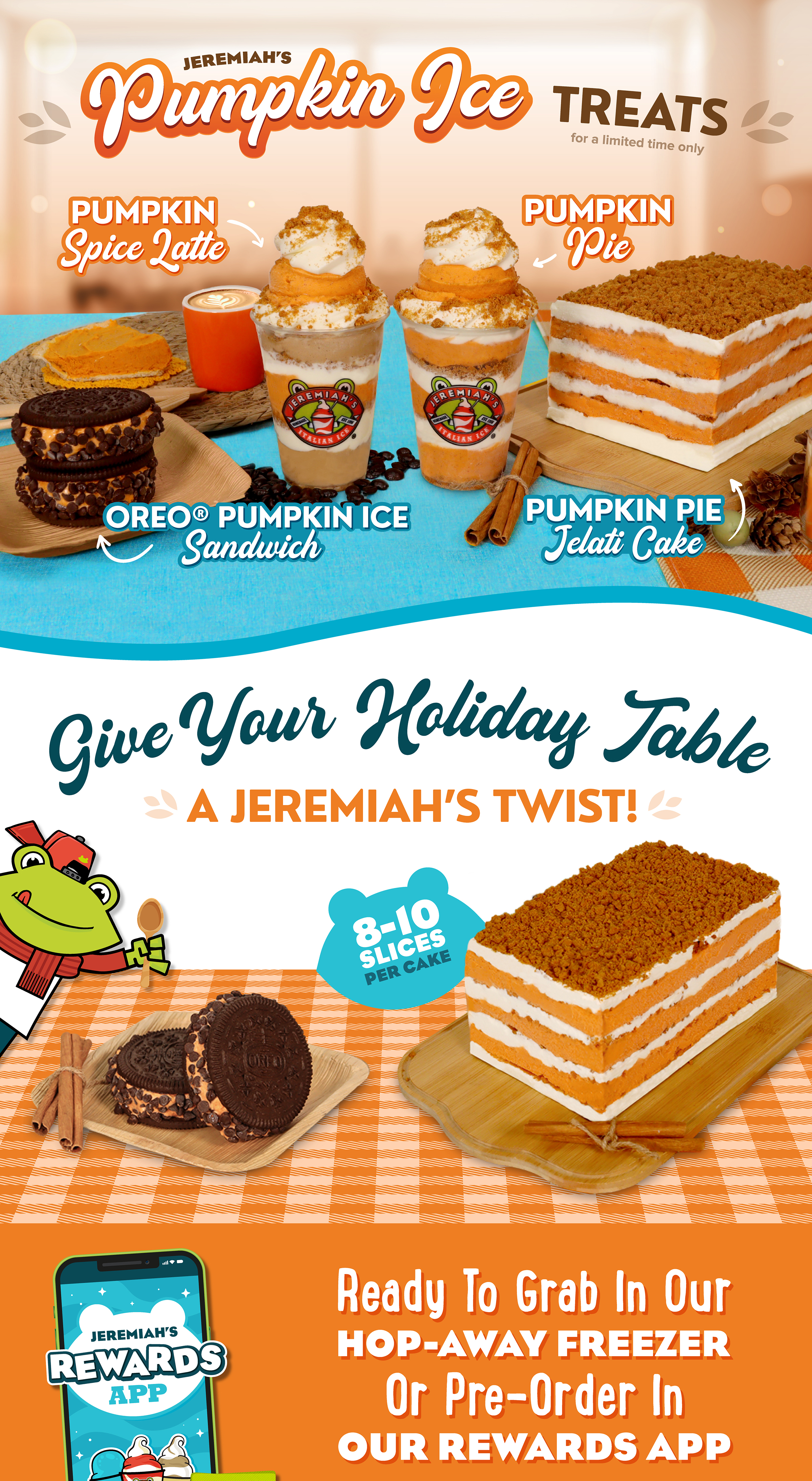 Jeremiah's Ice Pumpkin Ice Treats - Jeremiah's Italian Ice