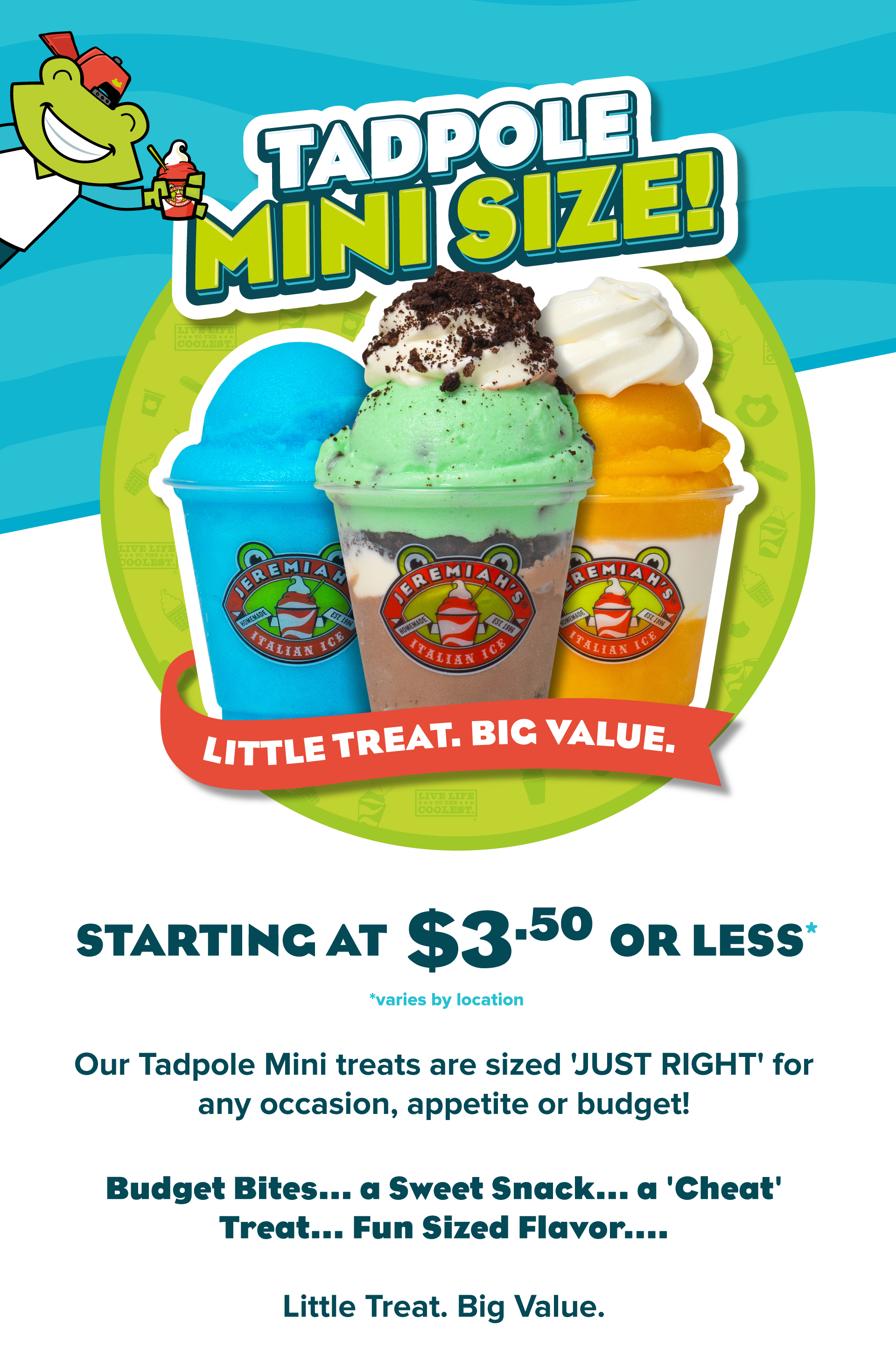 Jeremiah's Italian Ice Tadpole Mini Size - Jeremiah's Italian Ice